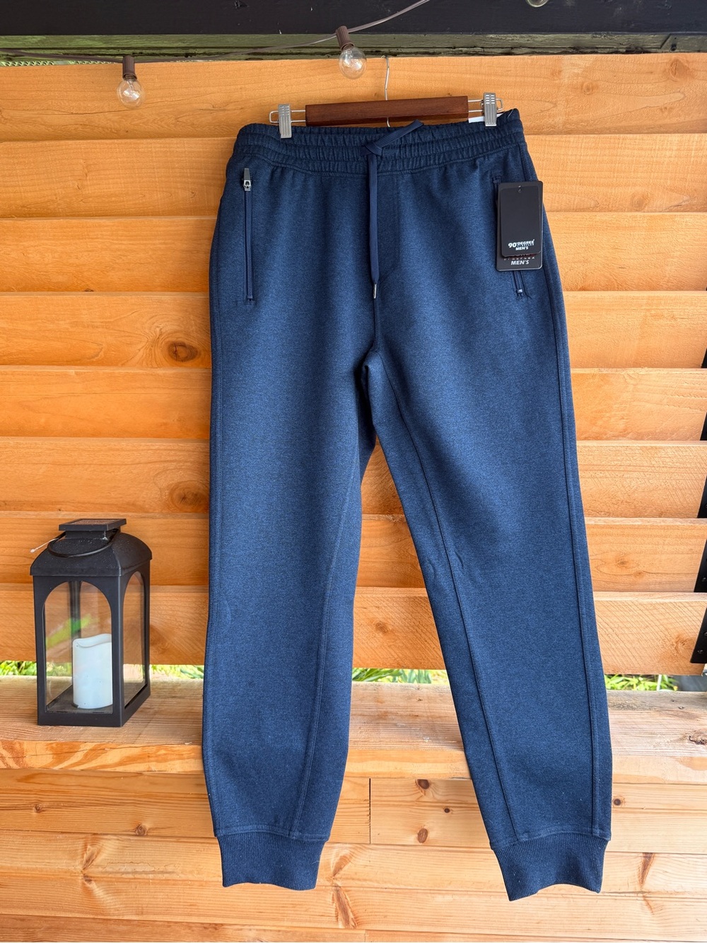 90 Degree By Reflex Men's casual Dark Navy Drawstring Joggers size M NWT